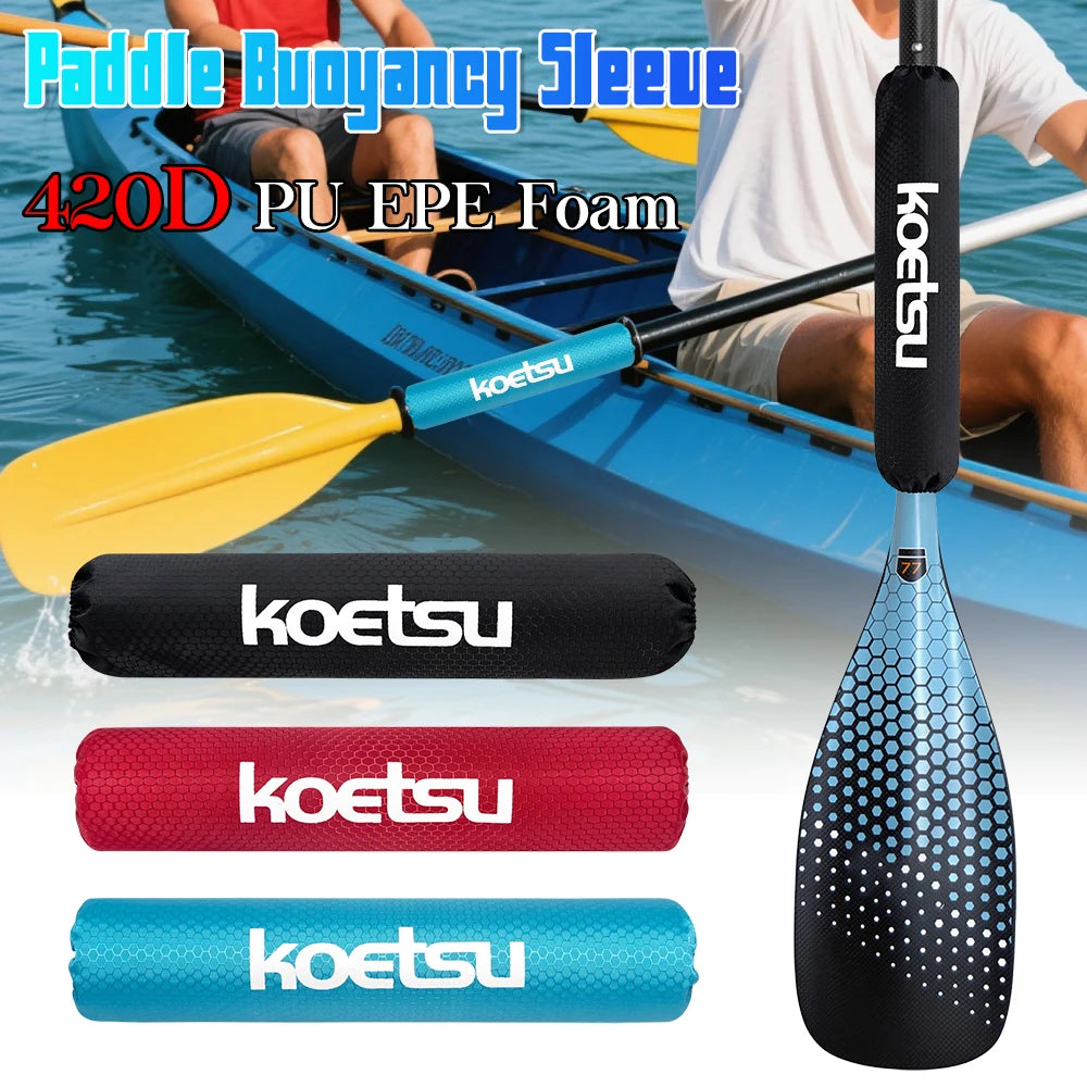 Paddle Buoyancy Sleeve 420D PU EPE Foam Paddle Float SUP Board Accessory Prevents Sinking for Kayak Canoe Paddleboard
