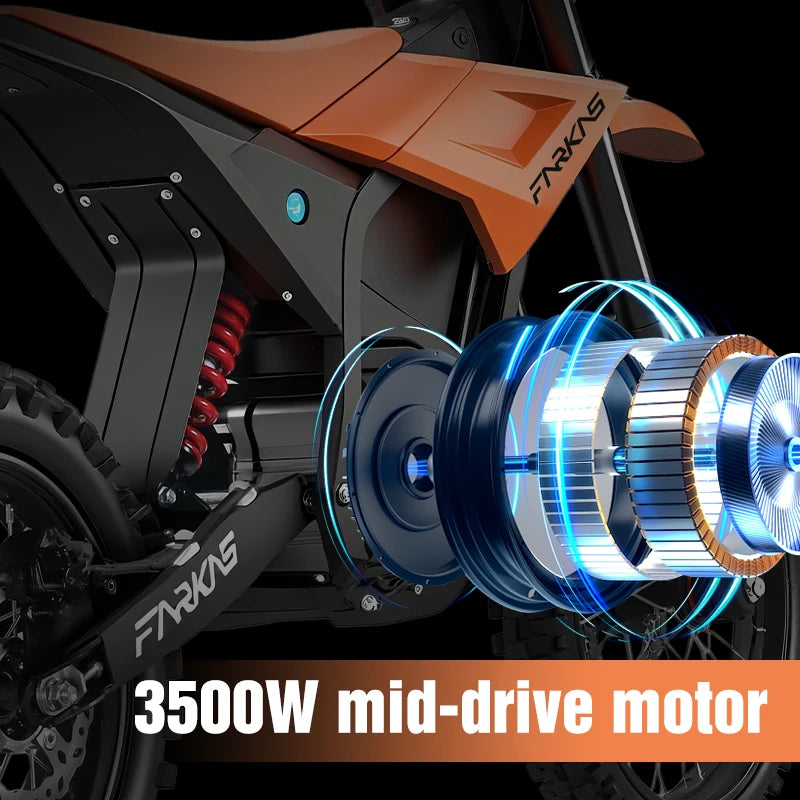 Dropshipping Electric Motocross Bike 60V 27AH 1600W,40Mph,37 Miles,Urban Commuting Front 17";Rear 14" Off-Road Electric Bike