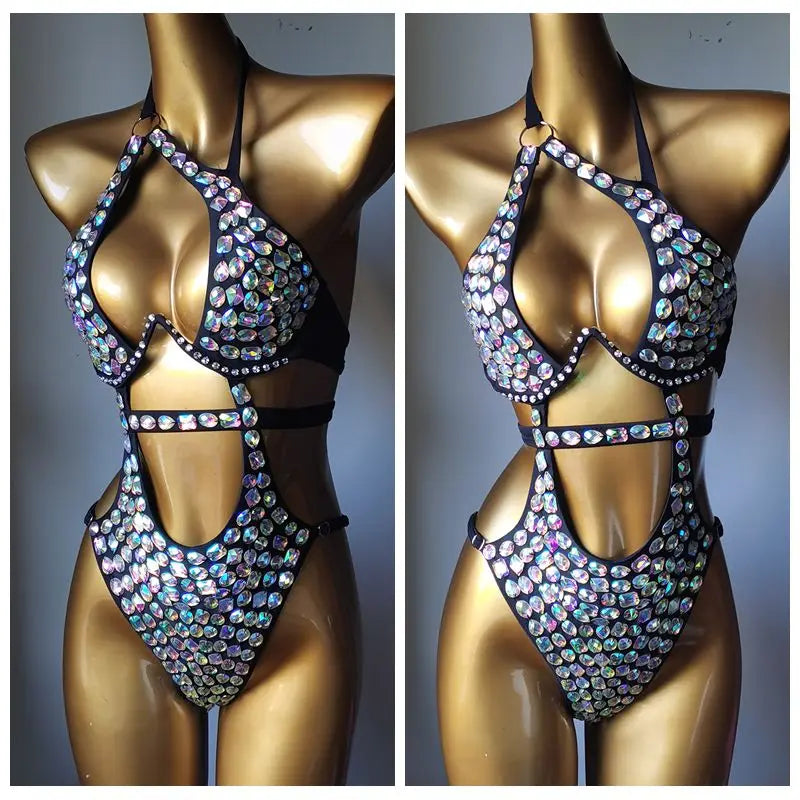 2025 newest fashion swimsuit bar bikinidiamond bikini crystal bar bikini  swimsuit handmade bar bikini diamond bikini swimsuit