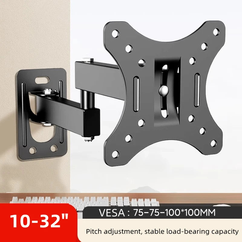 New TV Monitor TV Mounts LCD LED Monitor Wall Mount Bracket Adjustable TV Screen Holder TV Frame Support For 10-32 Inches TV