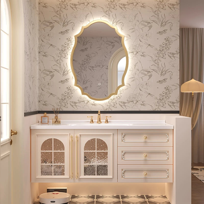 Storage Drawers Bathroom Cabinet Interior Dividers Mirror White Bathroom Cabinet Shelving Modern Badkamer Meubel Accessories