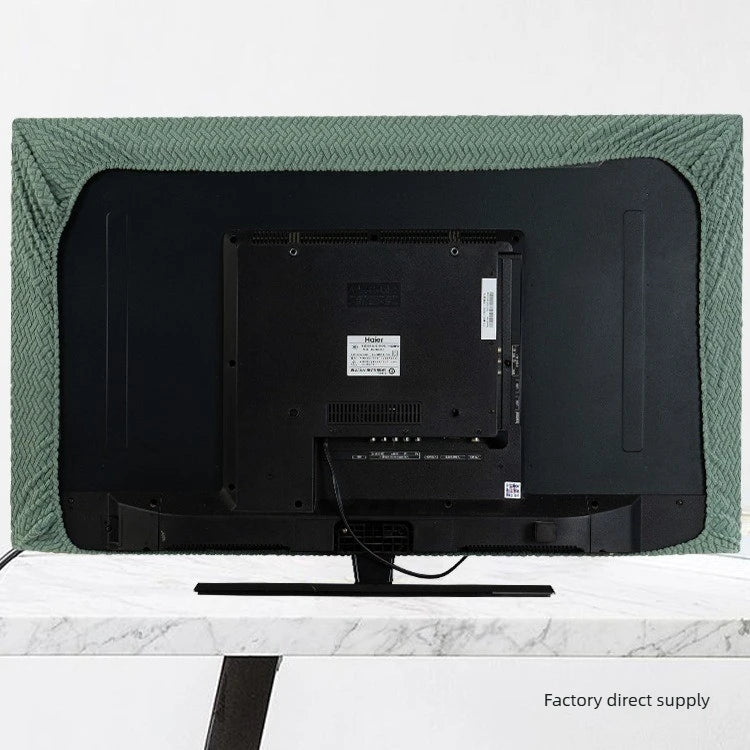 55/100/65 Inch LCD Screen TV Cover Solid Color Full Coverage Cloth Thickened High Elastic Dust Proof Cover Universal Decorative