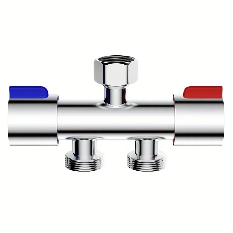 Double Handle Stainless Steel Cold Water Faucet for Bathroom And Washing Machine - Dual Control Kitchen Sink Tap