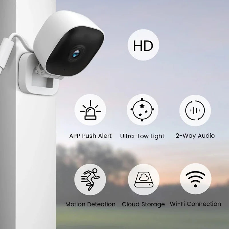 4K Mini Security Camera IP65 Waterproof Full Color Night Vision Motion Detect Surveillance Wifi Monitor with 2 Way Audio 2026