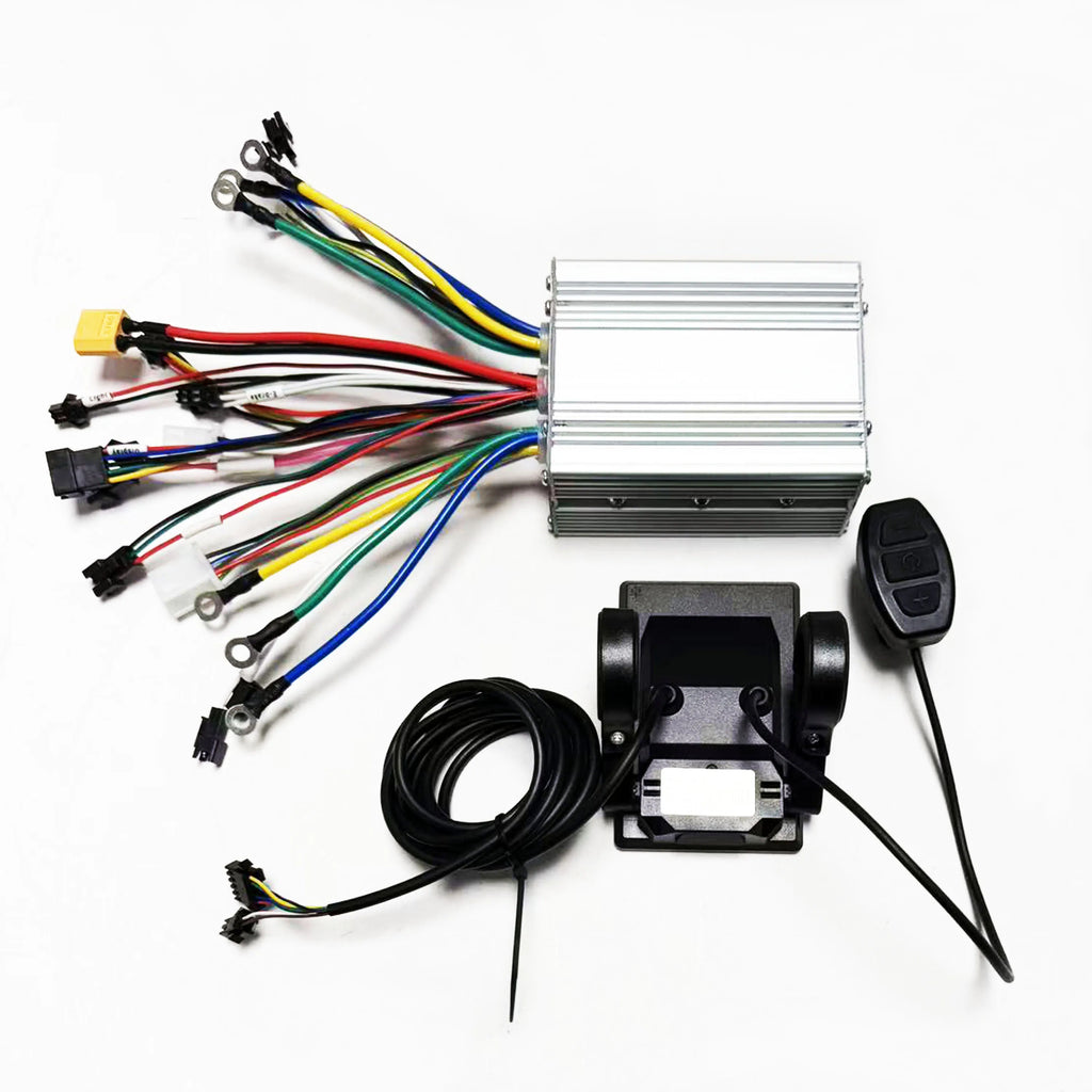 Sine Wave Dual Drive Brushless Motor Controller 25A+25A 500W+500W 36V 48V with M5 LCD Display UART No.2 for Two Motor e-bike