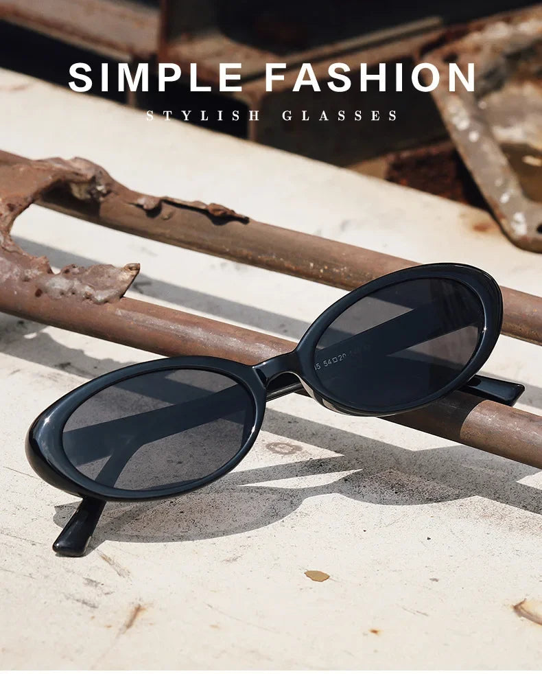 Vintage Oval Sunglasses Women Luxury Brand Designer Small Oval Sun Glasses Retro Men Rivets Sun Glasses Oculus