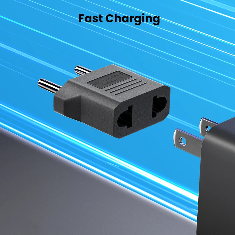 Electrical Socket Plug Adapter US to EU Converter Plug Power Travel Adapter American China KR To Europe Plug Adapter 4.8mm/4.0mm