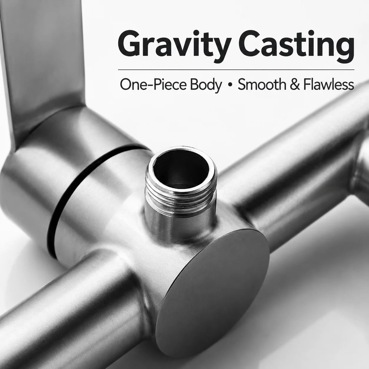 Stainless Steel Concealed Shower Mixer Valve Wall Mount Hot Cold Water Mixing Tap for Bathroom