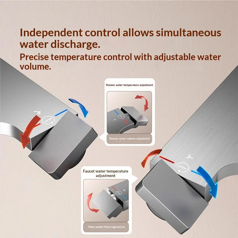Shower faucet, hot and cold mixing valve, bathroom switch three-way bathtub faucet, shower faucet