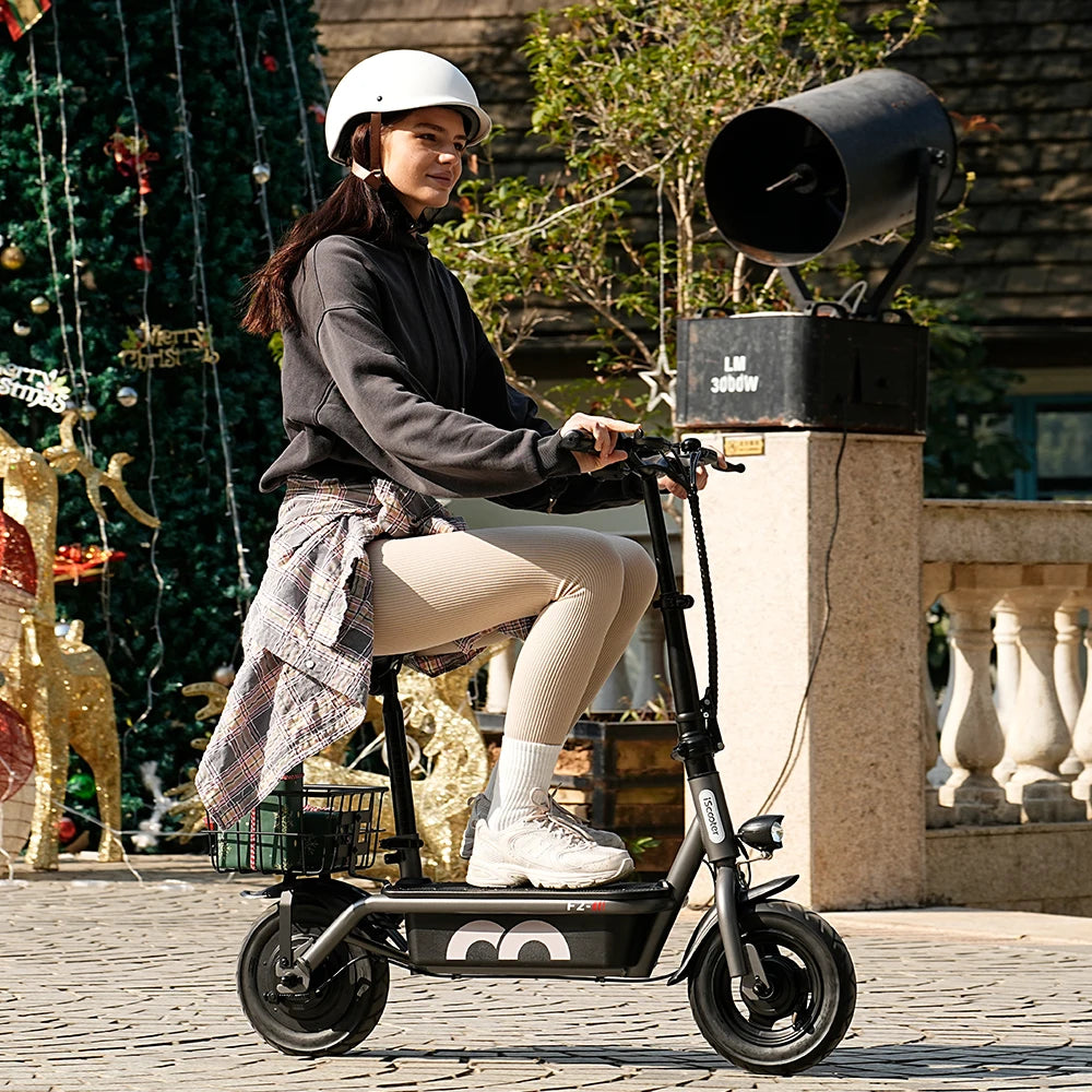 iScooter F2 Electric Scooter 500W Foldable Scooter 7.8Ah Electric Kick Scooter 30km Range 30km/h E-Scooter With Basket Daily