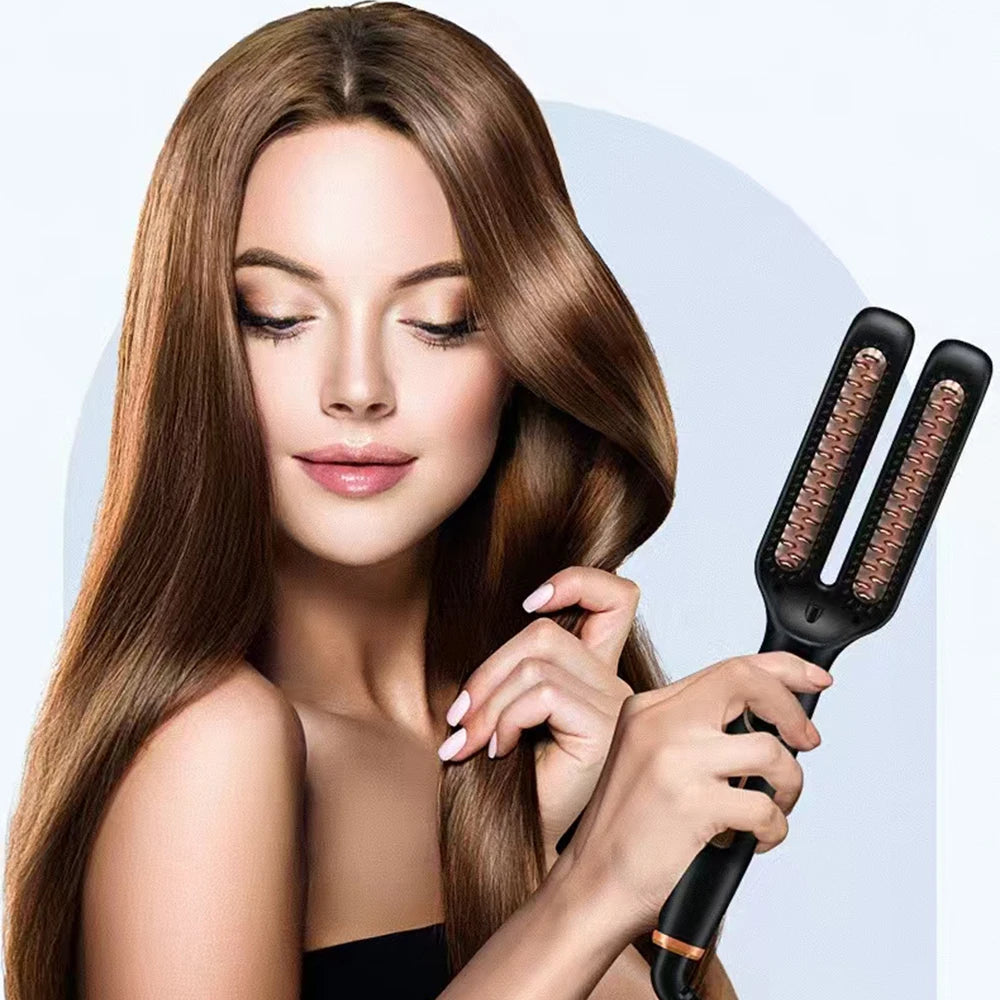 Curling Hair Straightener Hot Comb Electric Straighten Hair Brush Styling Tool Electric Hair Curler Brushes Salon Equipment