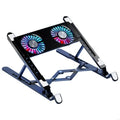 LED Laptop Cooling Pad Gaming Laptop Coolers Laptop Fan Cooling Stand with Quiet Cooling Fan Folding Bracket for Laptop