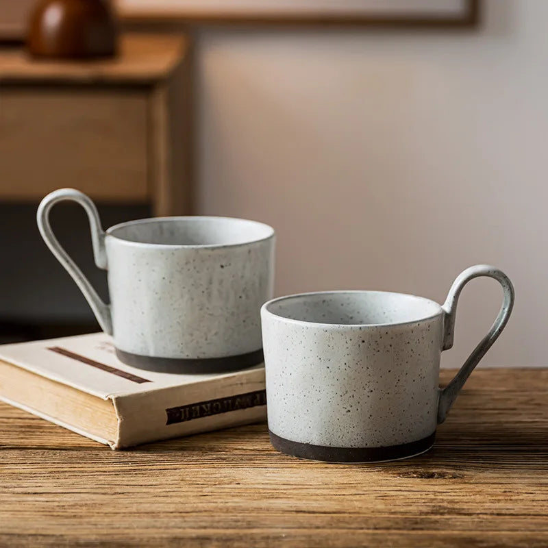Creative Big Ear Design Ceramic Mug Large Capacity Coffee Cup for Home Use