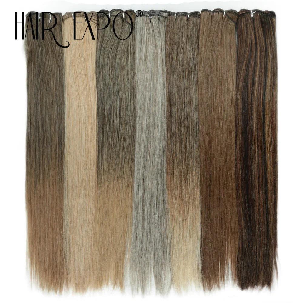 26" Bio Straight Hair Bundles Natural Soft Heat Resistant Fiber Synthetic Fiber Hair Extensions Protein Straight Hair Weave