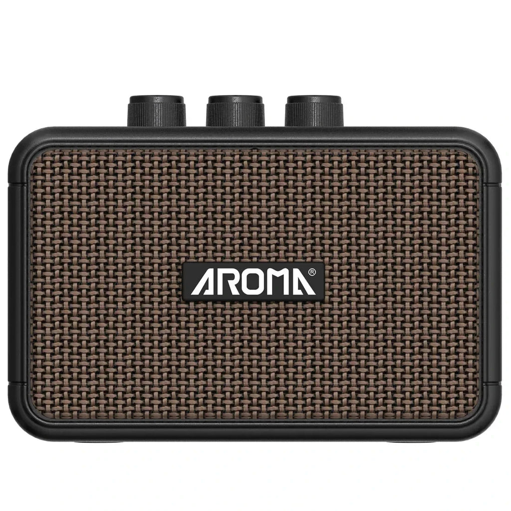 Aroma AG-04 Mini Electric Guitar Amp: Rechargeable Bluetooth Portable Amp (Clean/Overdrive, Headphone Jack)