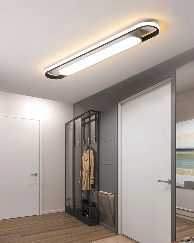 Aisle LED Ceiling Light Rectangular Home Ceiling Chandelier Bedroom Kitchen Decor Lamp Modern Indoor Lighting Living Dining Room