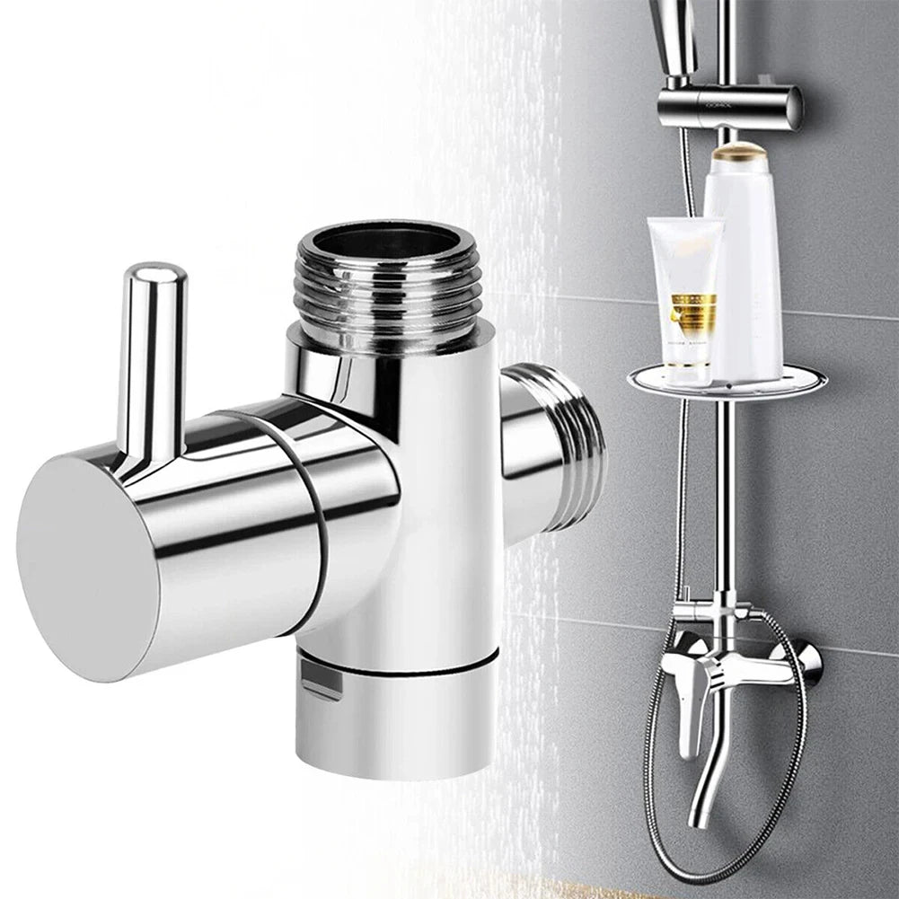 3 Way Shower Head Diverter Valve G1/2 Three Function Switch Adapter Connector Head Faucet Bathroom Accessories 3 Way Shower Head