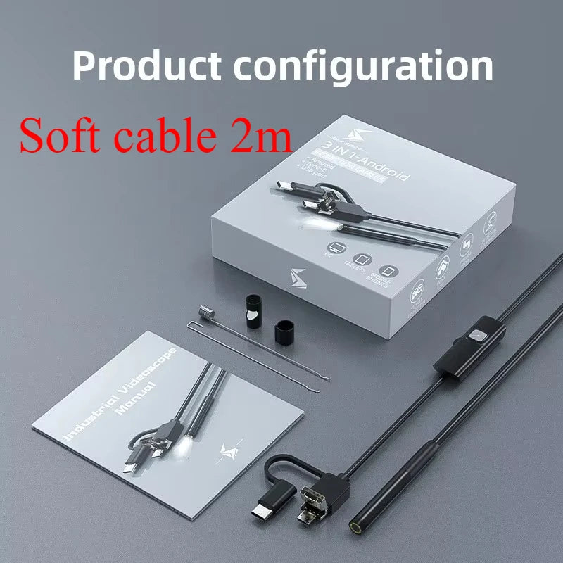 Android Mobile Phone Endoscope compact high-definition (HD) inspection camera industrial automotive and household applications
