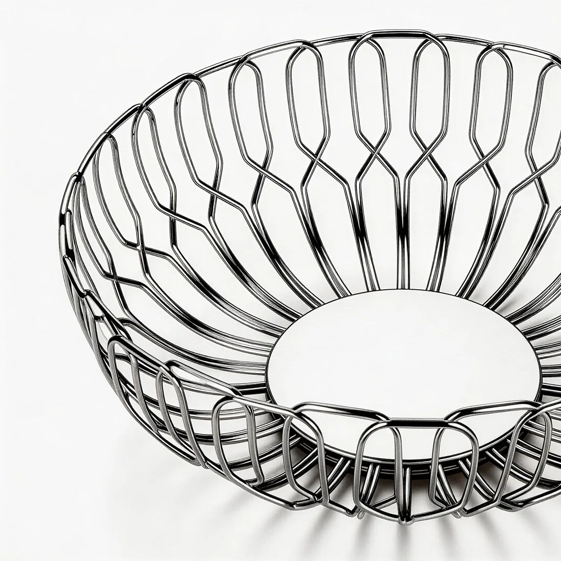 DSA light luxury stainless steel hollow bread basket fruit basket drain basket vegetable  living  home fashion decoration