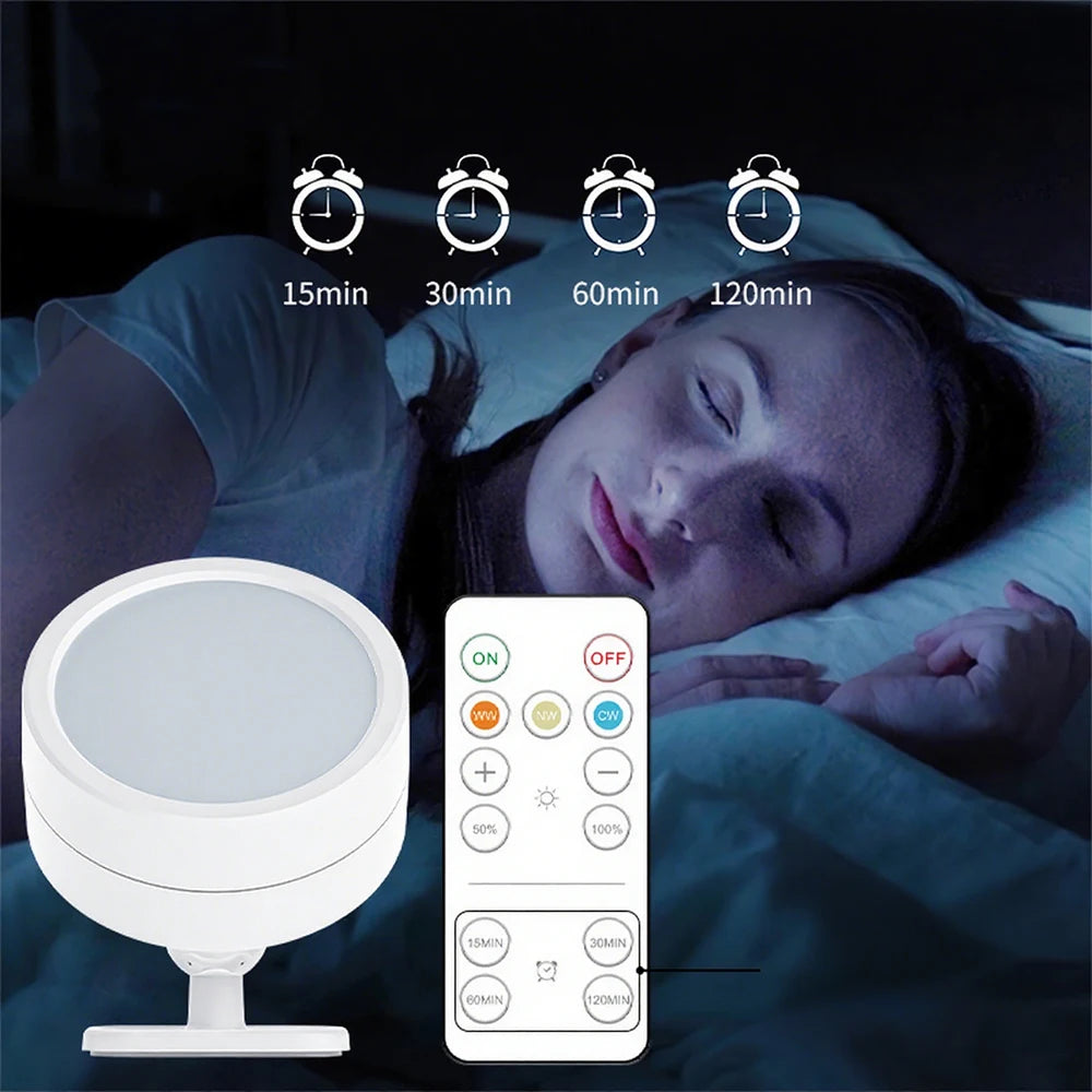 Modern Magnetic Wall Lights LED Wall Lamp 360° Rotation Wall Mounted Lights with Remote RGB Rechargeable Wall Sconce Room Decor