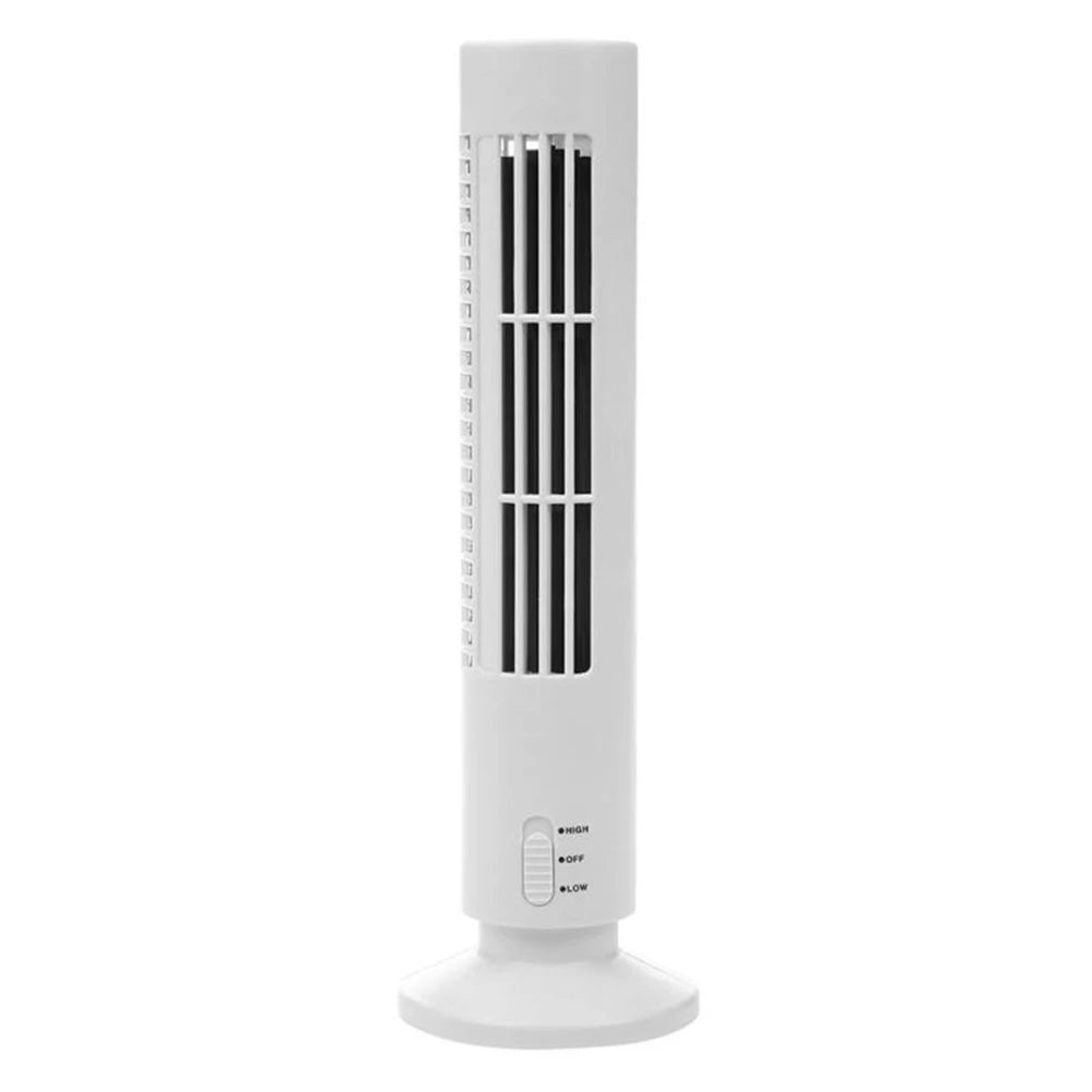 E9 Portable Air Cooler Vertical Bladeless Fan USB Desktop Air Conditioner Table Fan Mini Cooling Tower Kids Fan for Home Office