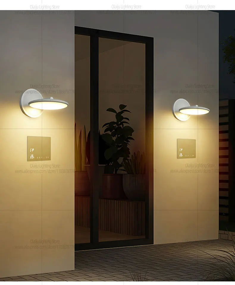 Modern Designer LED Waterproof Wall Light Minimalist Outdoor Balcony Porch Light IP65 Park Wall light Bedroom Bedside Light