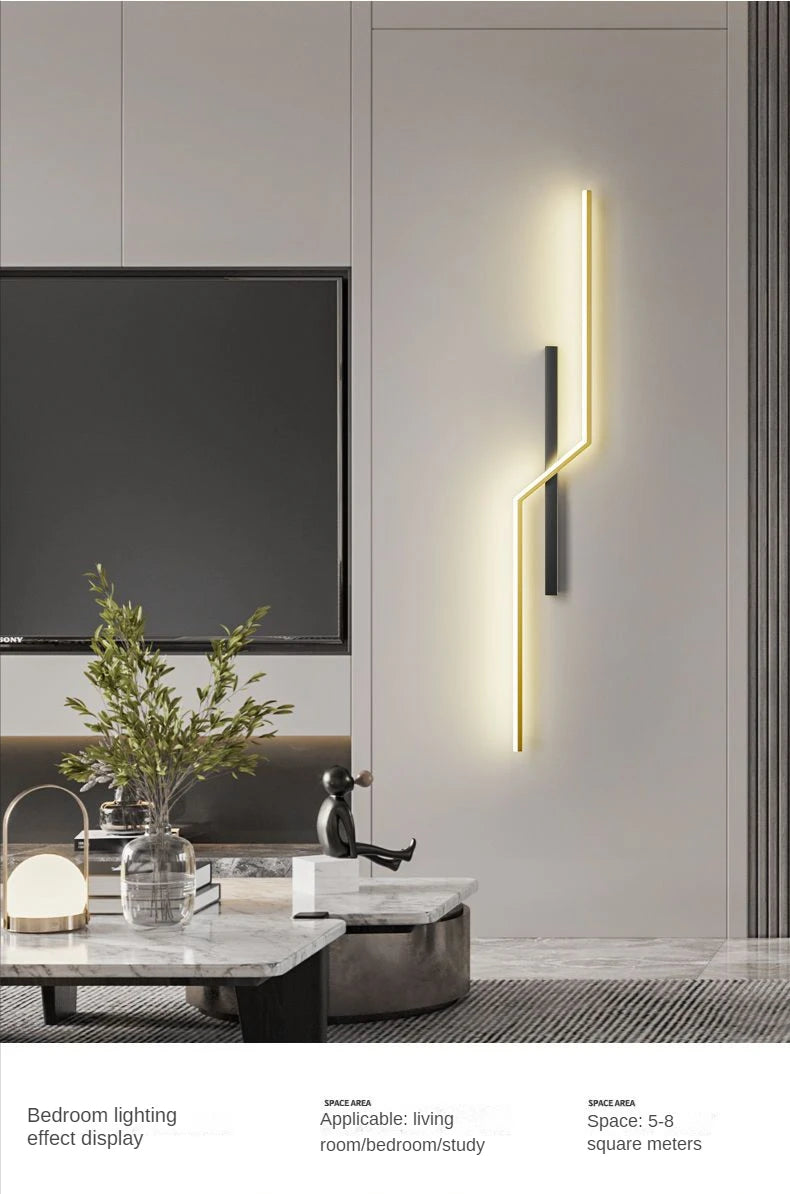 Modern Minimalist LED Wall Lamps - Bedside Interior Lighting for Living Room Bedroom Stairs - TV Backlight Wall Decor Lights