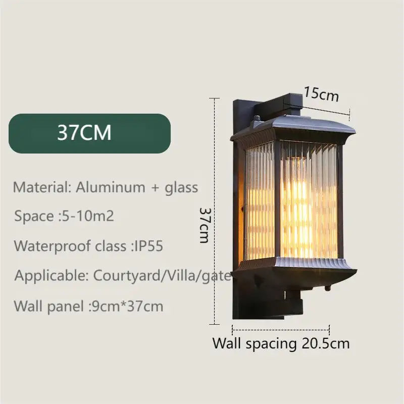 Aisle Outdoor Garden Courtyard Exterior Corridor Balcony Modern New Chinese Villa Door Light Wall Light