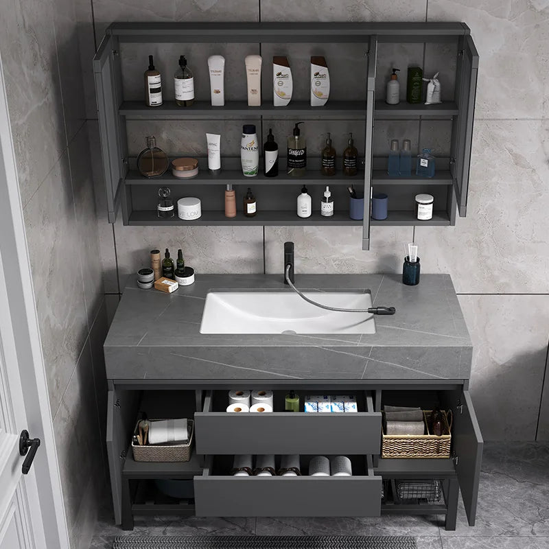 Washbasin Floor Bathroom Cabinets Vintage Drawer Light Toilet Bathroom Cabinets Intelligence Partition Mobiletto Bagno Furniture