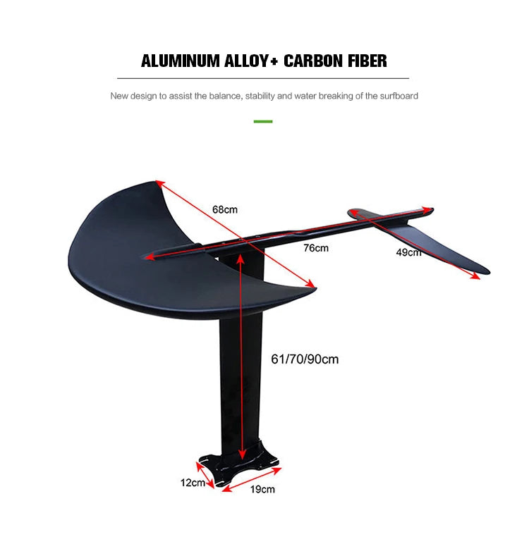 Lightweight Carbon Efoil Hydrofoil Surfboard,Made In China Offshore Electric Foil Board For Water Sports