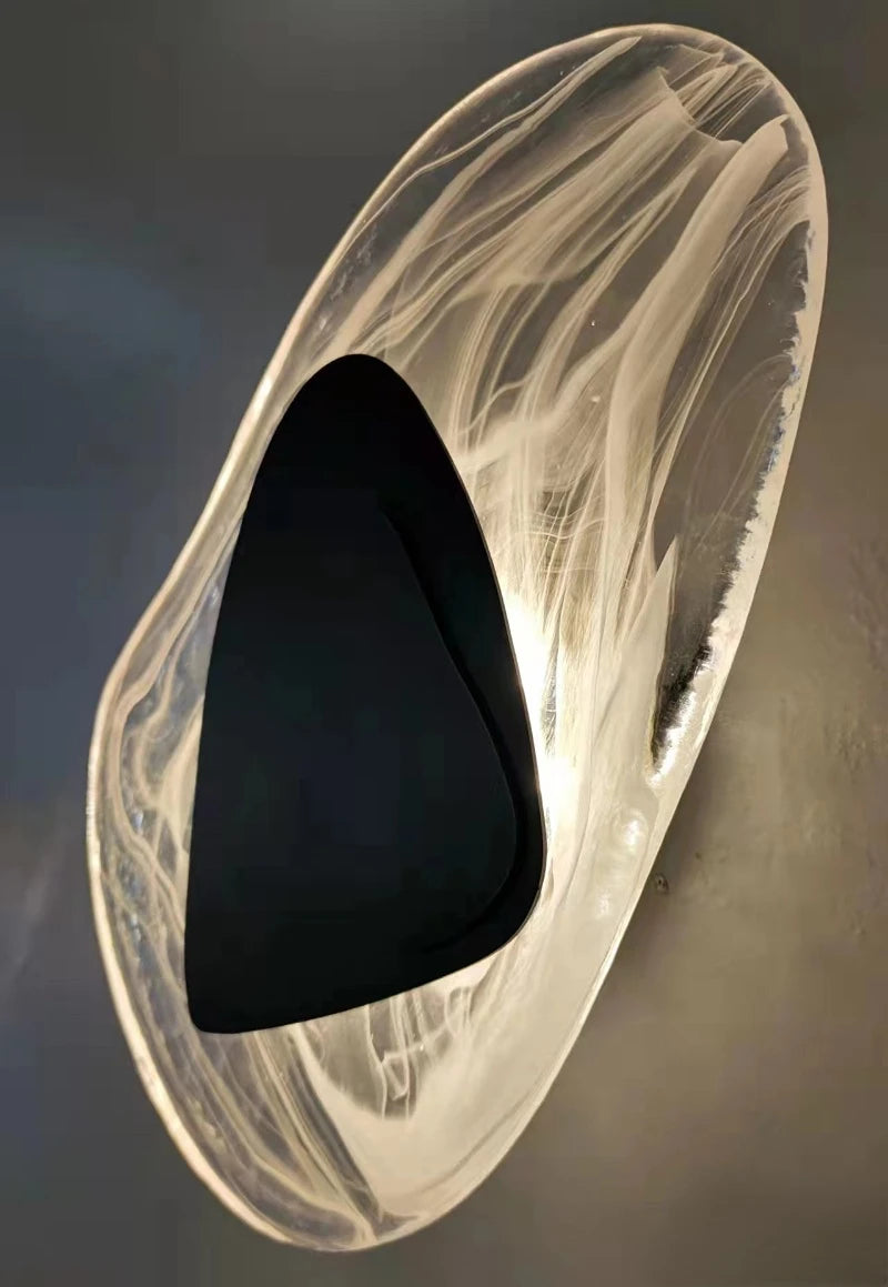 Nordic Modern Light Luxury Marble Wall Lamp Bedroom Background Led Lighting Decoration Creativity Mirror Aisle Sconce Indoor