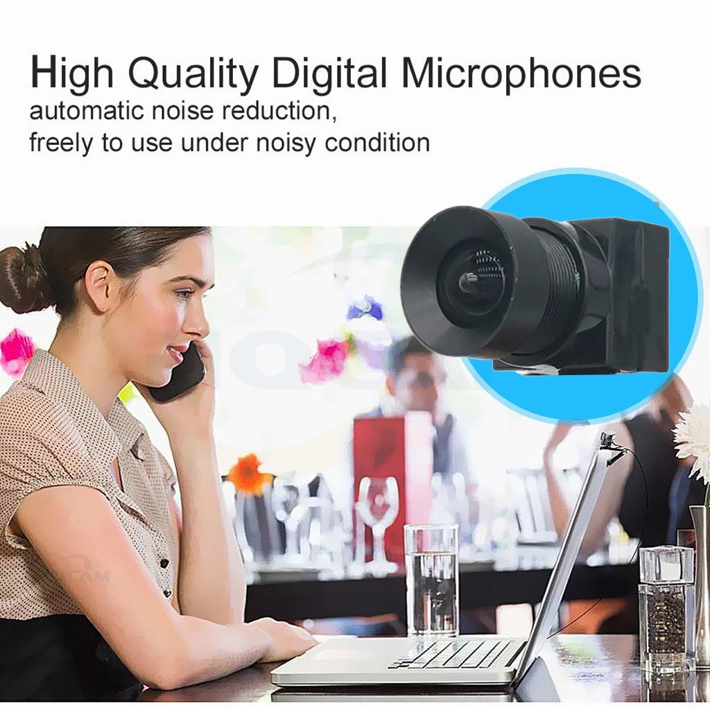 Webcam Middle Screen 4K Adjustable 2MP 5MP 8MP Auto Focus Zoom Mini USB Cam Flipped Sucker Micro USB Camera Audio Eye-to-eye