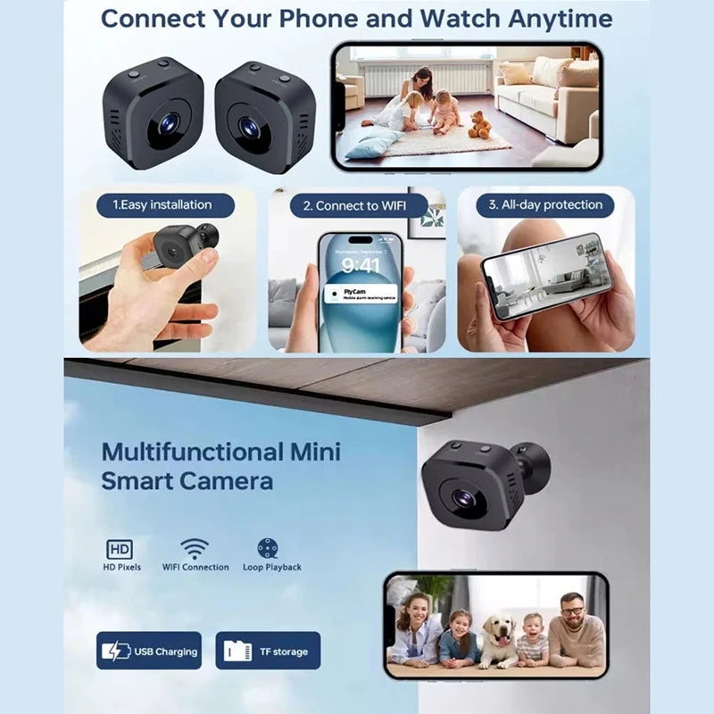 2026 New Smart Security Camera Pro 8K HD Wireless Motion Detection Infrared Night Vision 2.4G WiFi Surveillance 2 Way Audio Cam