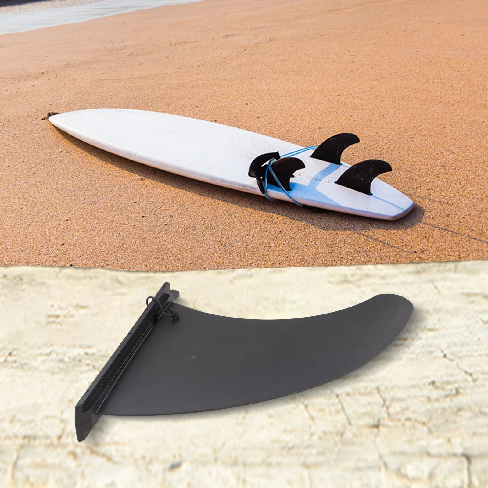 Surf Water Wave Fin 9 Inch for Stand Up Paddle Board and Surfboard Easy Mount Installation Perfect for Beginners