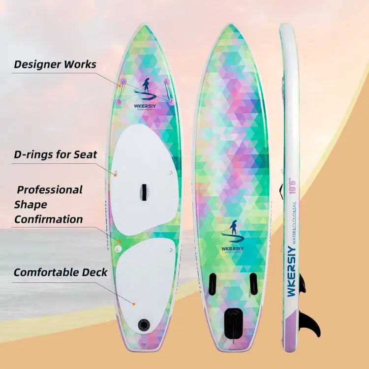 320Cm inflatable vertical paddle board SUP board with removable fins, suitable for adults/children