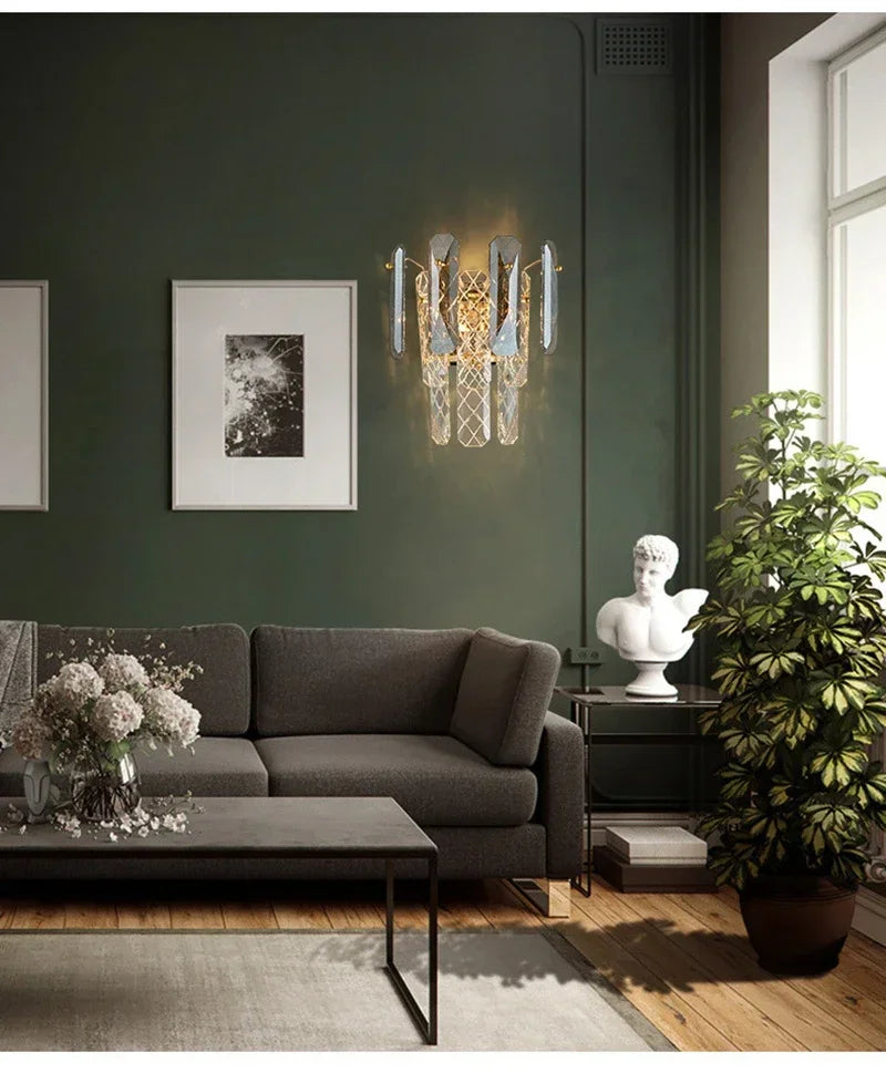 Postmodern Light Luxury LED Crystal Chandelier Atmosphere Dining Room High-end Home Bedroom Kitchen Living Room Pendant Lights