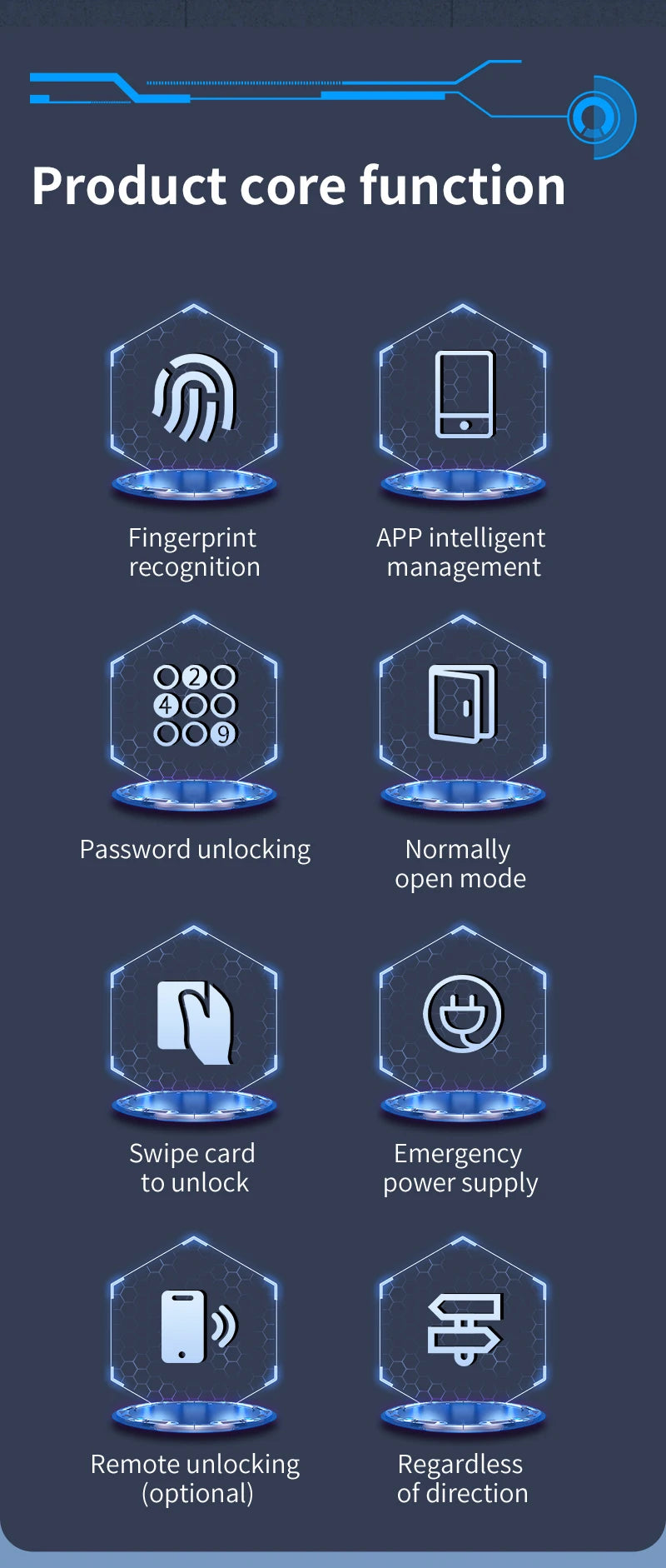 KERUI Tuya Smart Life Fingerprint Door Lock Bluetooth Electronic Lock 5-in-1 Fingerprint Password APP  Key for Home Apartment