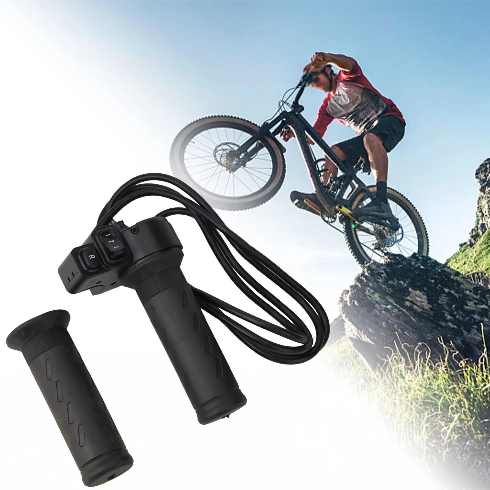 1 Pair EBike Scooter 24V 36V 48V 72V 3-Speed 8PIN, Reverse Gear Switch, For Electric Bike Throttle Control Handle