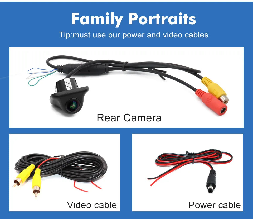 SMARTOUR 180 Degrees 4K 1920x1080P Car Rear View Camera Fisheye Lens AHD NTSC Format HD Night Vision For Car Radio MP5