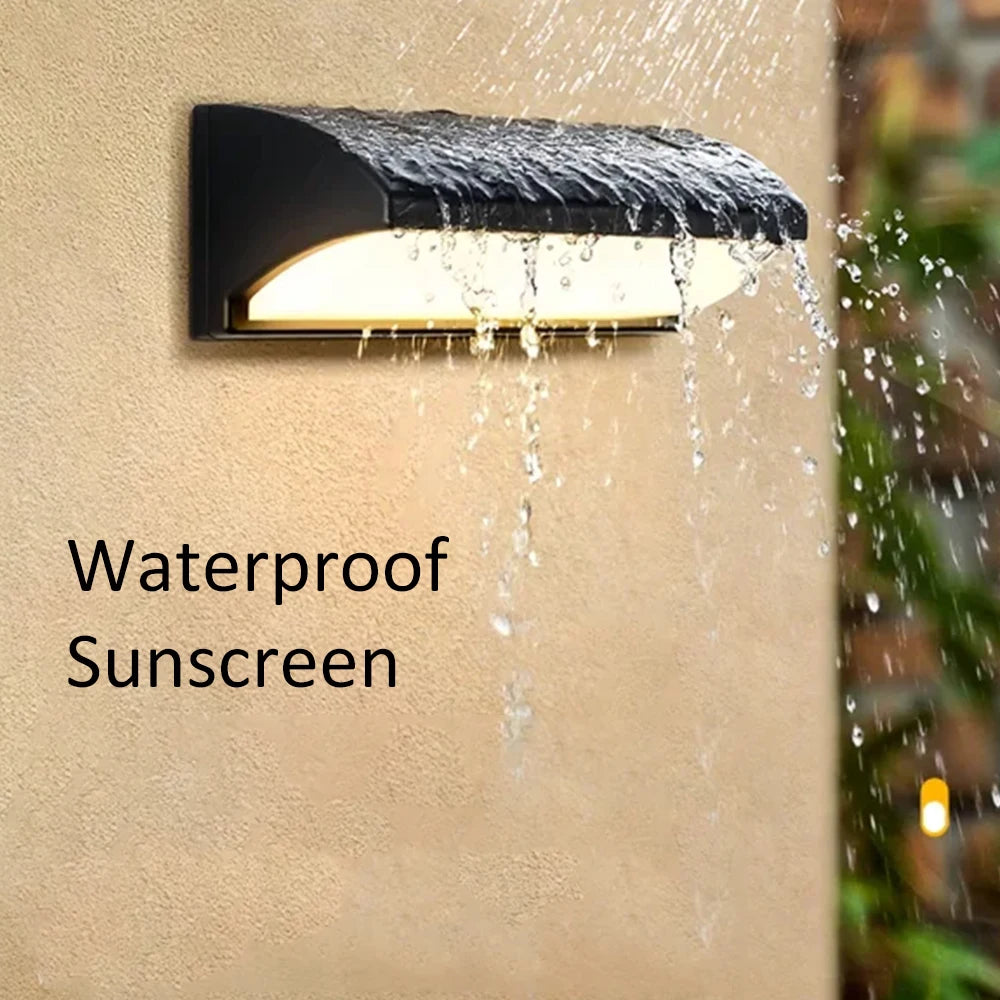 Modern Outdoor LED Wall Light Waterproof 110V 220V Exterior Wall Light For Porch Garage Garden Courtyard Villa Indoor Wall Lamp