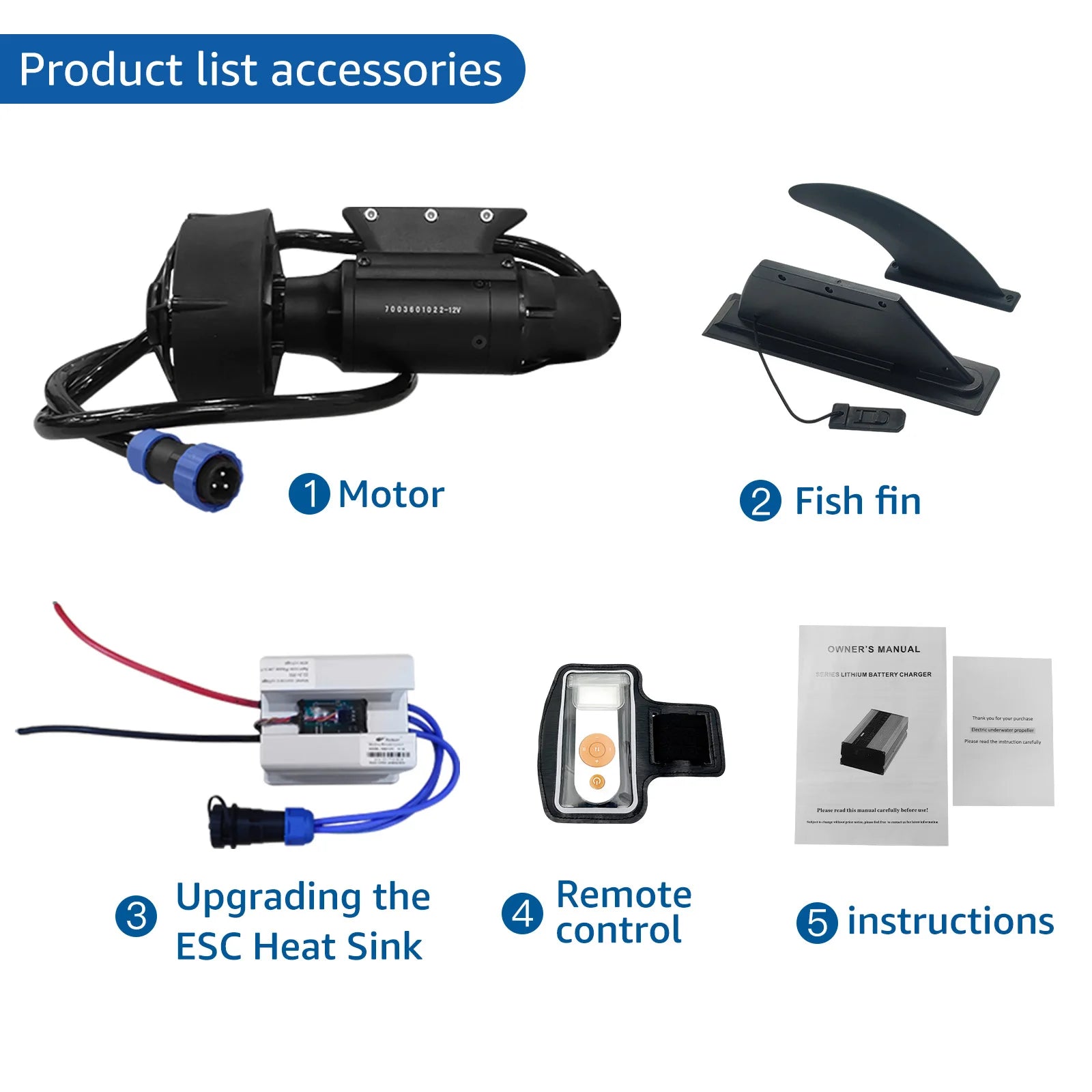 380W 600W Electric Fin Stand Up Paddle Board Push Motor Electric Power Fin SUP Surf Kayak POWER FIN Underwater motor