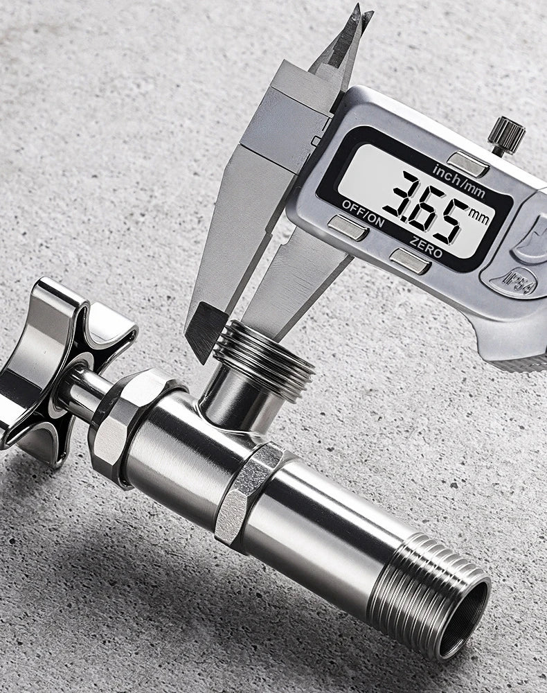 Stainless Steel Bathroom Quick Opening Triangle Valve Faucet Accessories Thickened Triangle Valve For Hot and Cold Water