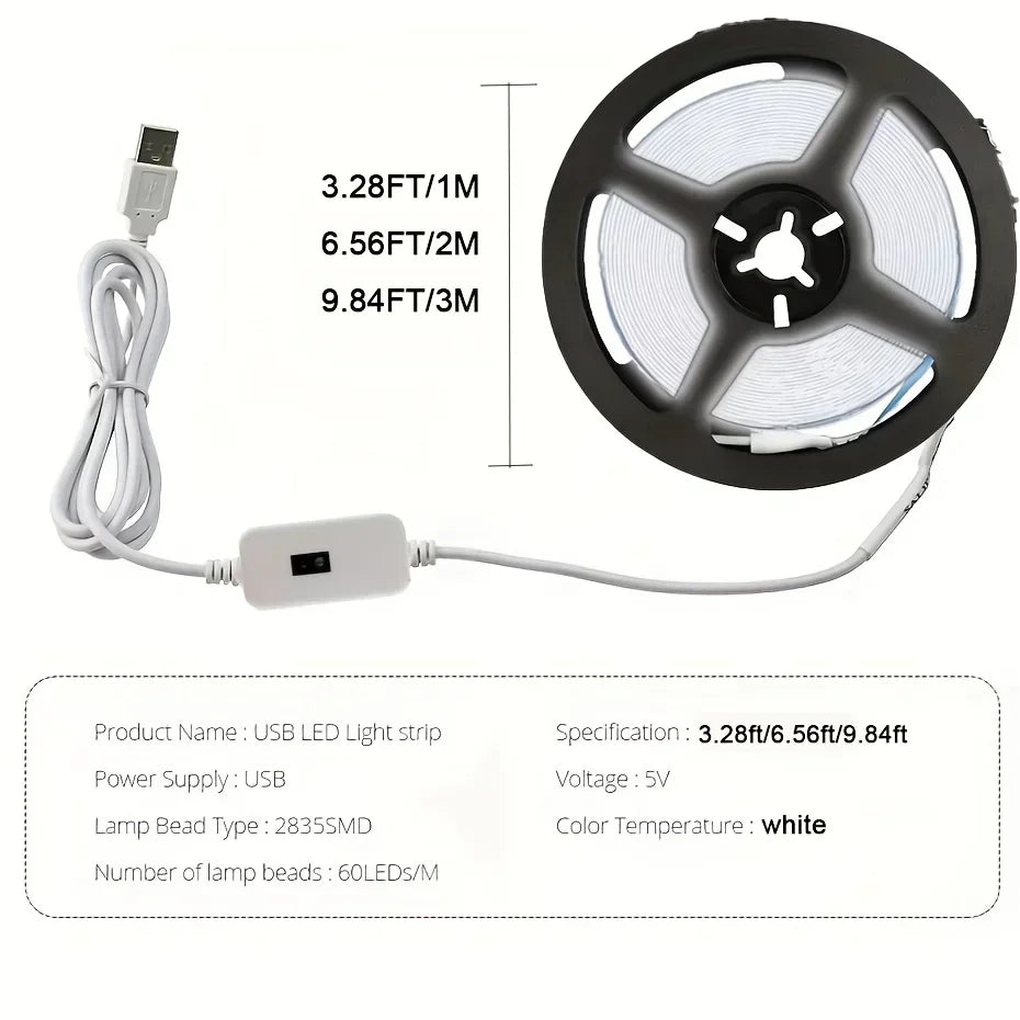 5V LED Light Strip Smart Dimmer Gesture Sensor Switch Control Easy to install Suitable For Living Room,Cupboard,Bedroom Lighting