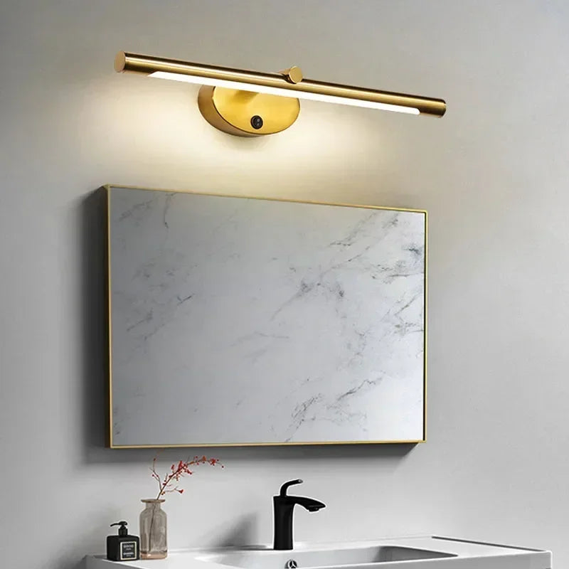 Modern LED Indoor Wall Lamp Bathroom Mirror Light Minimalism Wall Sconce with Touch Switch Bedroom Bathroom Bath Lighting Lamps