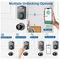 -MEOF Fingerprint Door Lock With APP Control/Fingerprint/Password/Key, Smart Deadbolt Lock With Automatic Lock