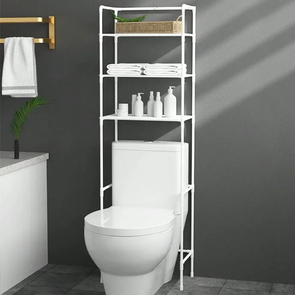 Washing Machine Shelf Multilayer Perforation-Free Shelf Space-saving Above The Toilet Toilet Storage Racks Floor Standing Holder