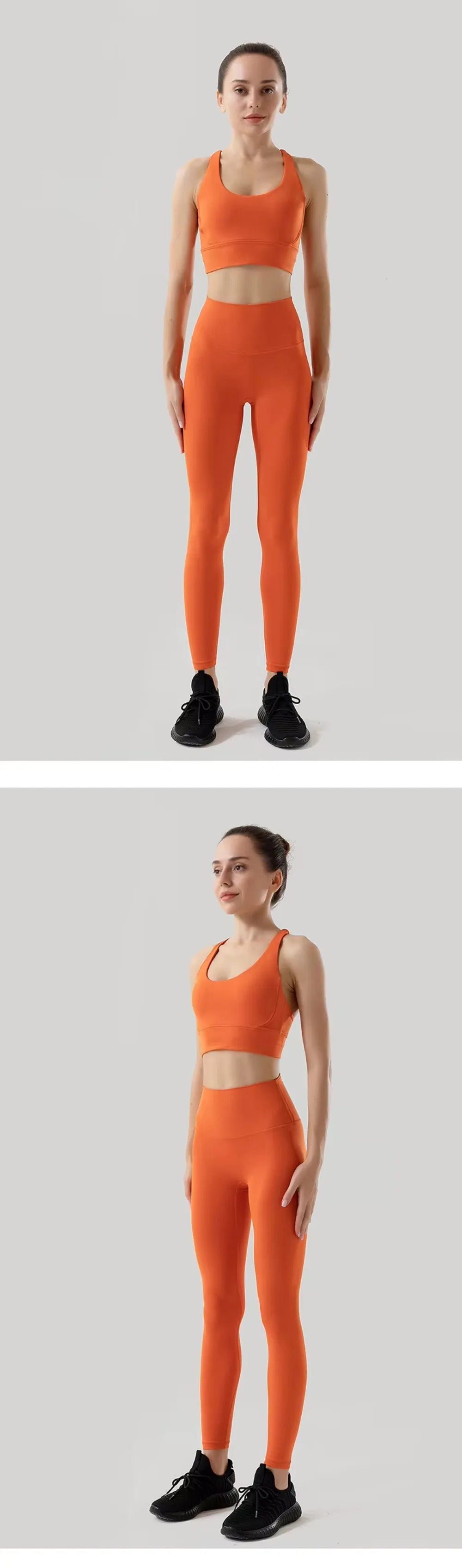 Women's 2 Piece Sports Set - High Waist Booty-Lifting Leggings with Back Pocket & Sports Bra Yoga/Gym/Running Workout Outfit