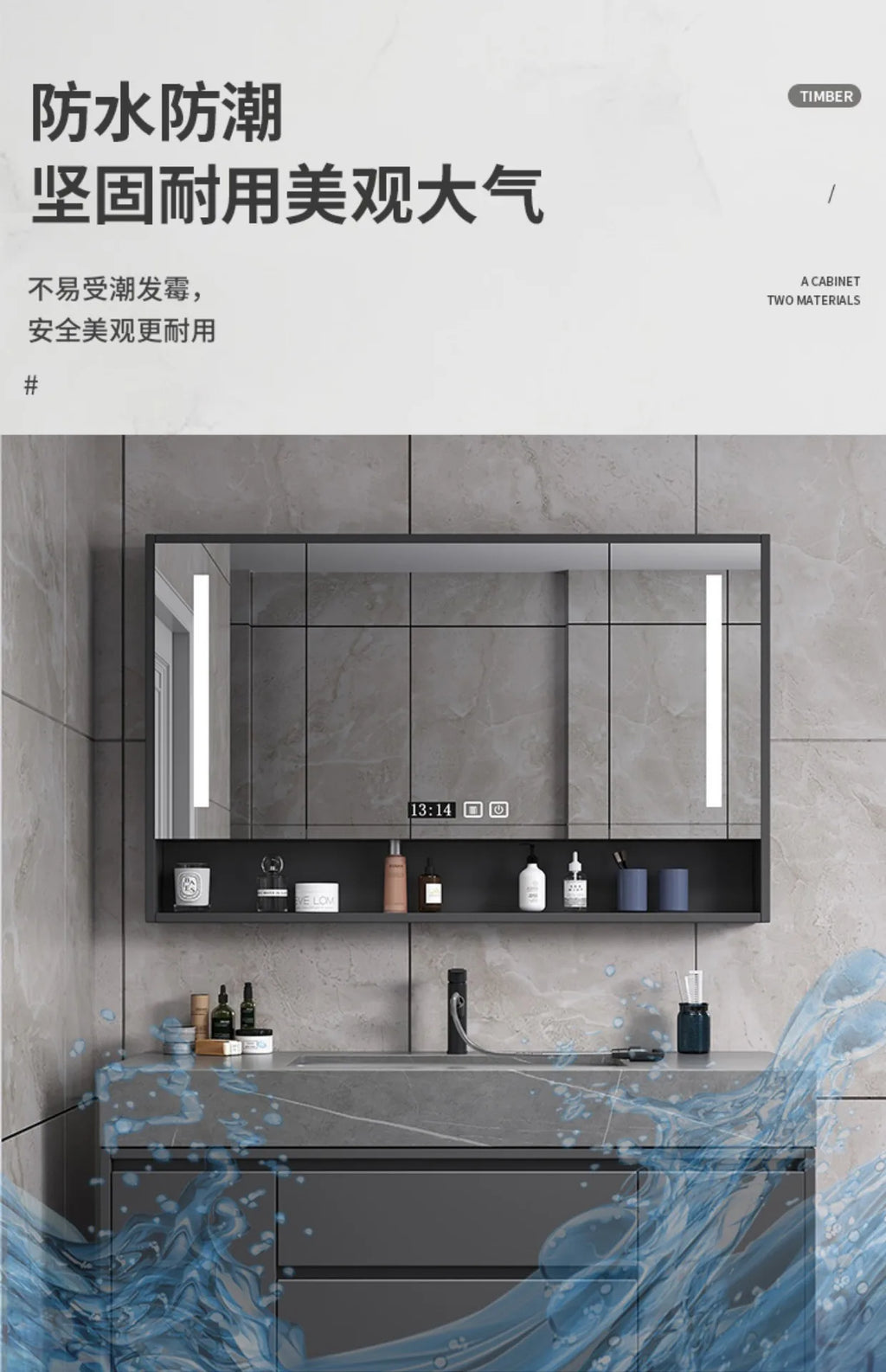 Washbasin Floor Bathroom Cabinets Vintage Drawer Light Toilet Bathroom Cabinets Intelligence Partition Mobiletto Bagno Furniture