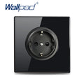 Wall Light Switch 1 2 3 4 Gang Tempered Glass Panel Blue LED Night Light White Black Gray Gold Pass Through Low Price
