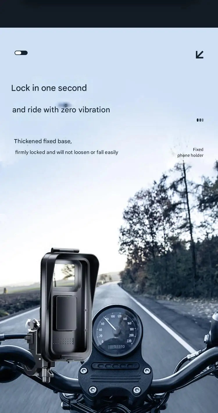 Three Proof Car Phone Holder Waterproof Dustproof Anti-Fall for Motorcycles Electric Bikes Bicycles - Secure Mounting